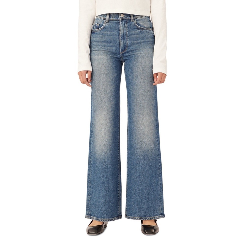 NWT DL1961 Hepburn Wise Leg High Rise Vintage‎ Jeans East Lake Sz 29 $219